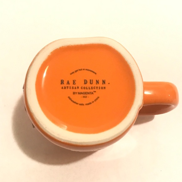 ONE (1) Rae Dunn Trick or Treat Halloween Ceramic Mug Orange/Black - Picture 6 of 6